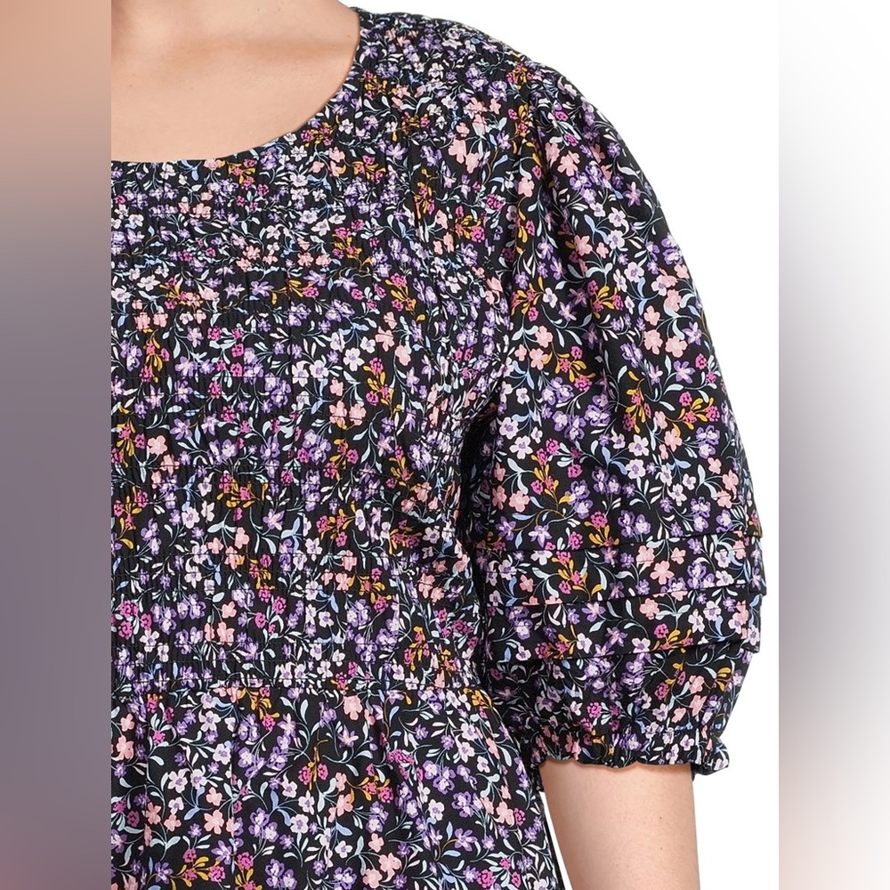 Terra & Sky Floral Midi Dress – Size 3X - Picture 3 of 11